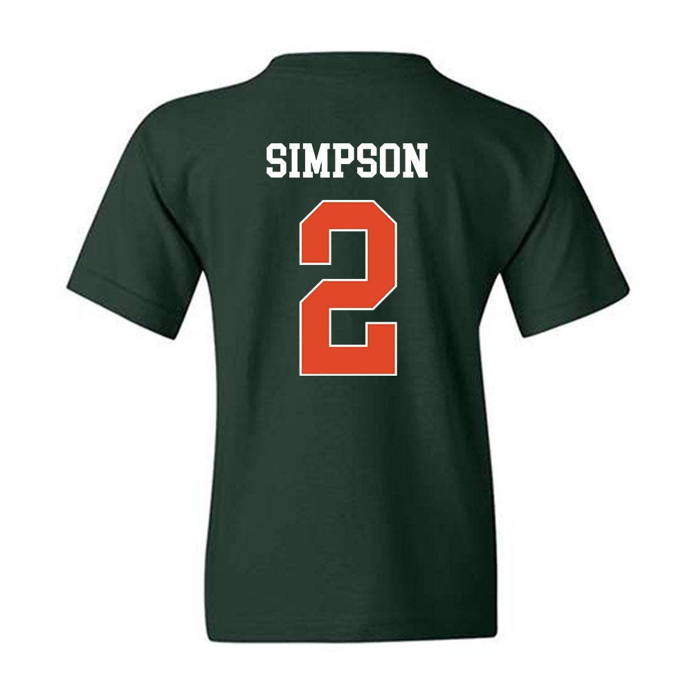 Miami - NCAA Women's Soccer : Emilie Simpson - Classic Shersey Youth T-Shirt-1