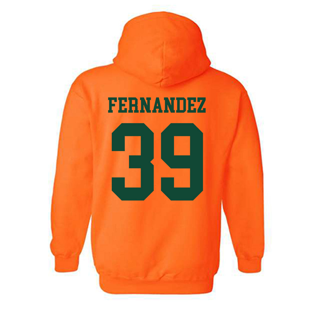 Miami - NCAA Baseball : Michael Fernandez - Classic Shersey Hooded Sweatshirt-1