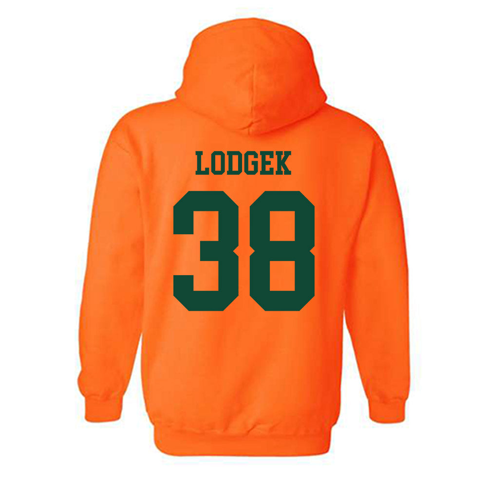 Miami - NCAA Baseball : Jake Lodgek - Classic Shersey Hooded Sweatshirt-1
