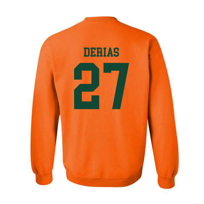 Miami - NCAA Baseball : Howard Tate DeRias - Classic Shersey Crewneck Sweatshirt-1