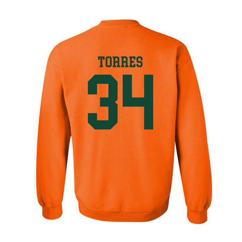 Miami - NCAA Baseball : Michael Torres - Classic Shersey Crewneck Sweatshirt-1