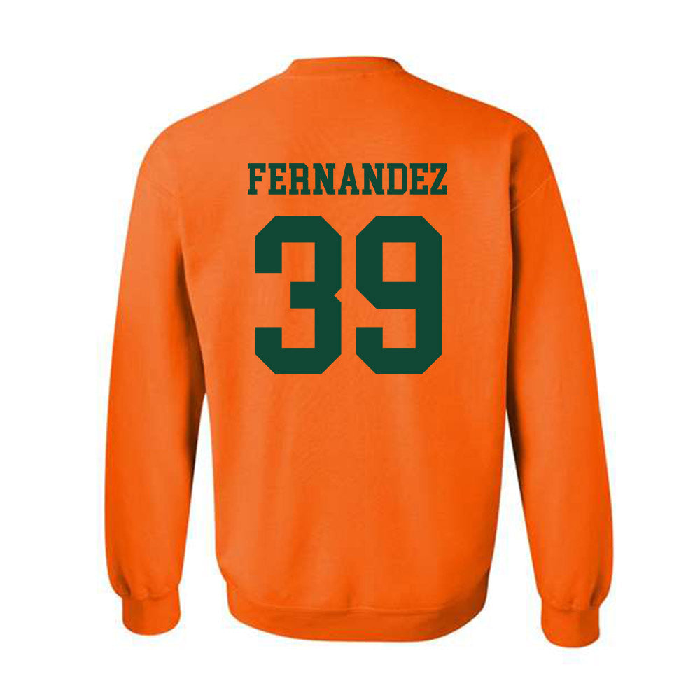 Miami - NCAA Baseball : Michael Fernandez - Classic Shersey Crewneck Sweatshirt-1