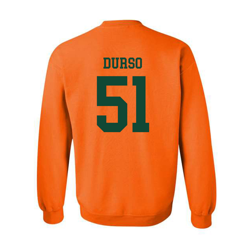 Miami - NCAA Baseball : Jack Durso - Classic Shersey Crewneck Sweatshirt-1