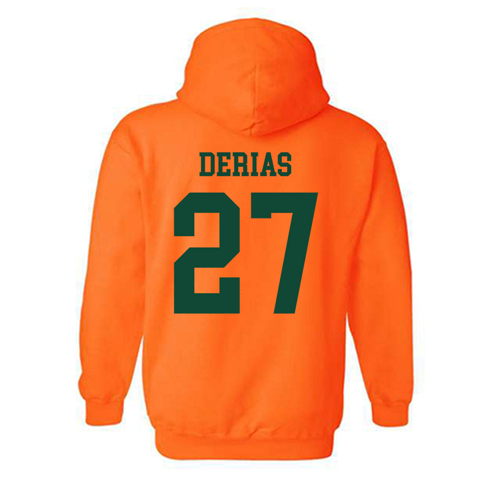 Miami - NCAA Baseball : Howard Tate DeRias - Classic Shersey Hooded Sweatshirt-1