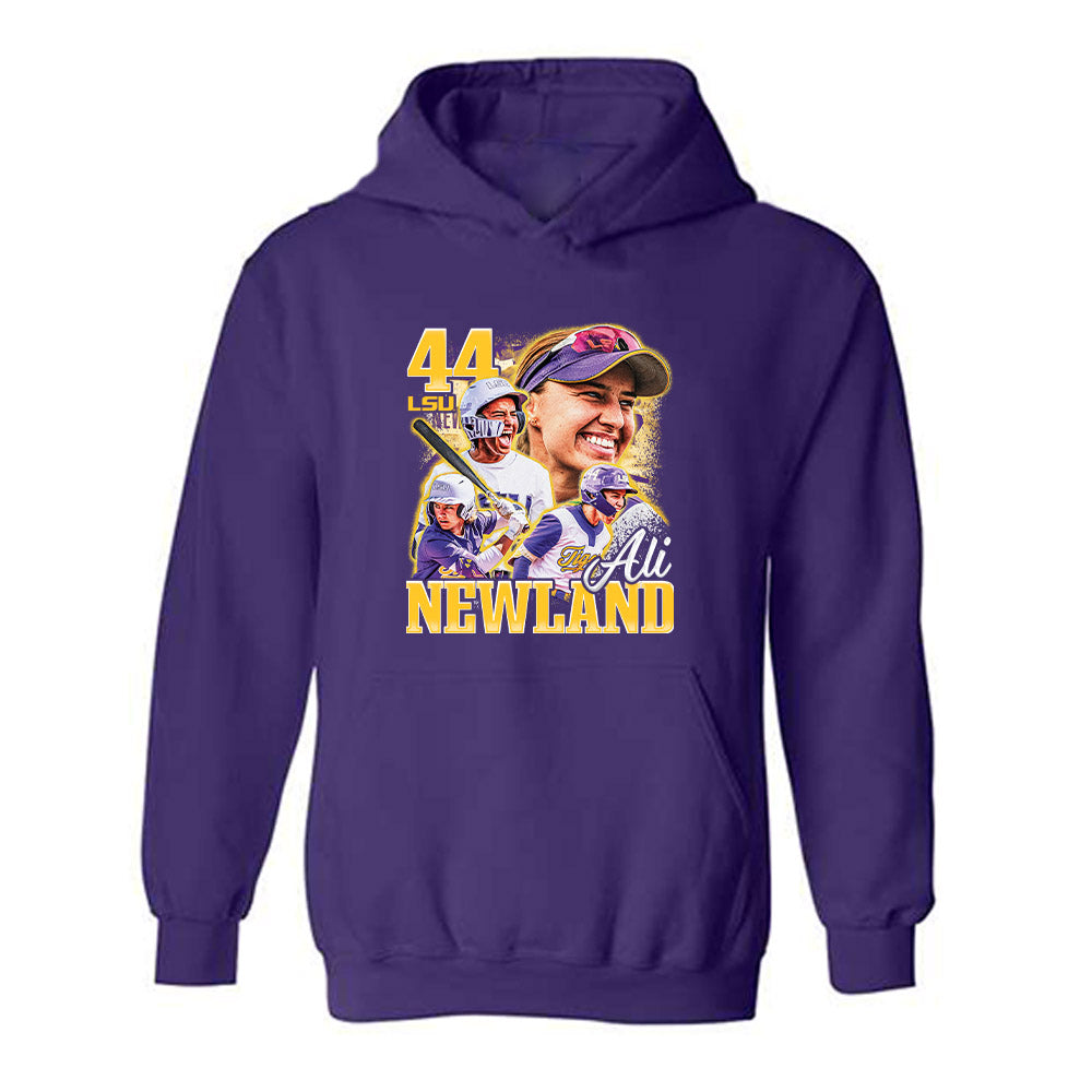 LSU - NCAA Softball : Ali Newland - Hooded Sweatshirt player collage