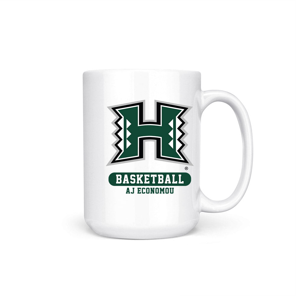 Hawaii - NCAA Men's Basketball : AJ Economou - Coffee Mug-0