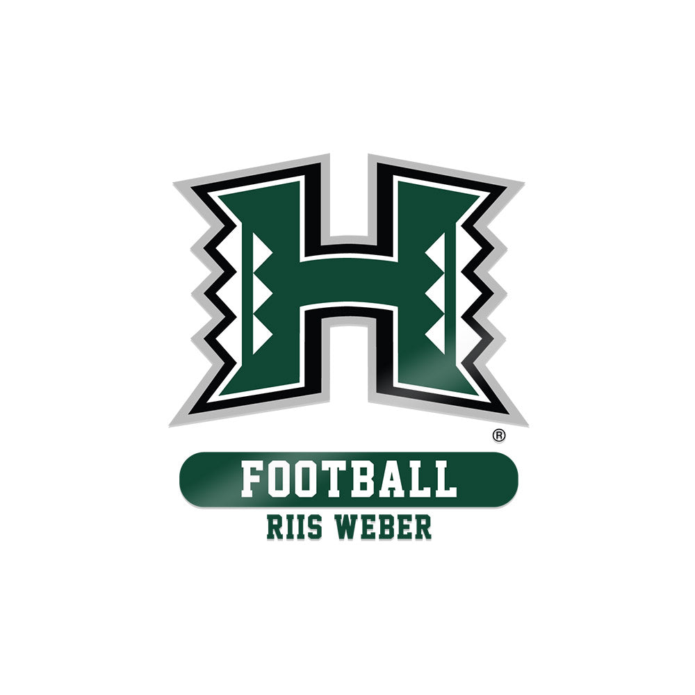 Hawaii - NCAA Football : Riis Weber - Sticker-0