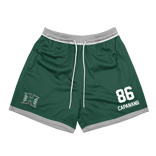 Hawaii - NCAA Football : Carlito Capanang - Green Shorts