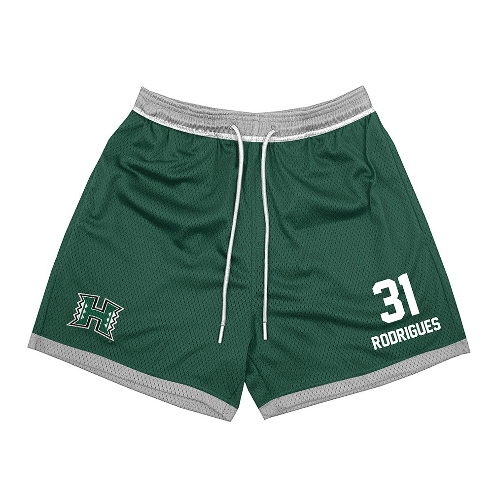 Hawaii - NCAA Football : Kea Rodrigues - Green Shorts