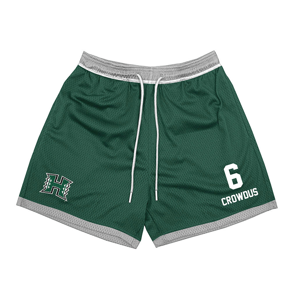 Hawaii - NCAA Football : Dekel Crowdus - Green Shorts