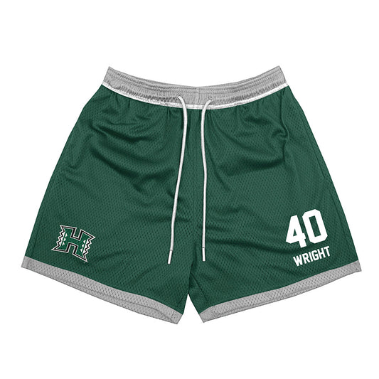 Hawaii - NCAA Football : Jeremiah Wright - Green Shorts