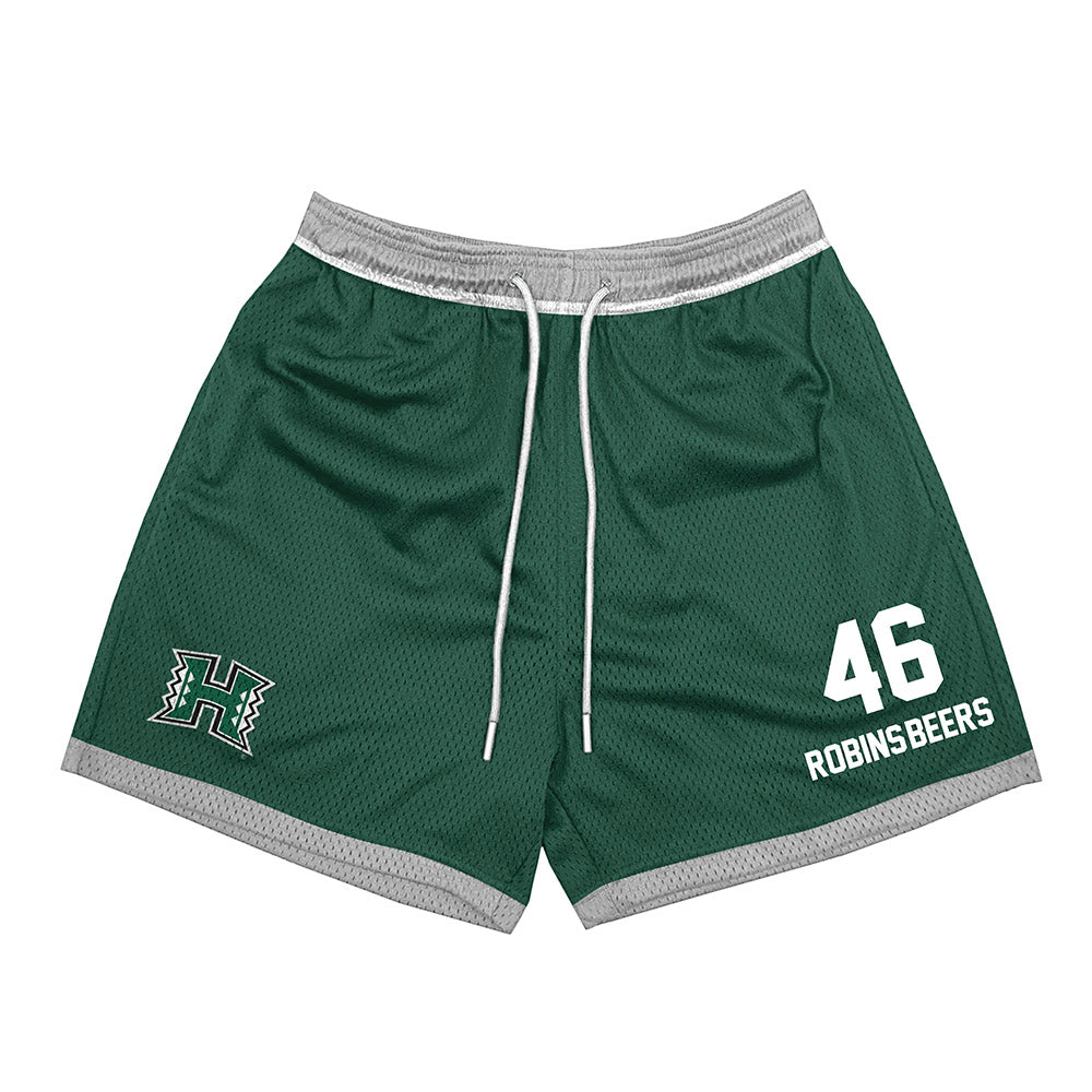 Hawaii - NCAA Football : Kellen Robins-Beers - Green Shorts