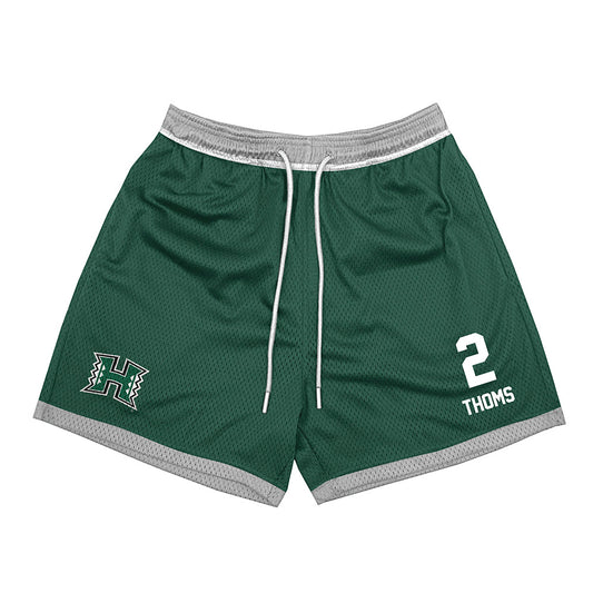 Hawaii - NCAA Women's Basketball : Ashley Thoms - Green Shorts