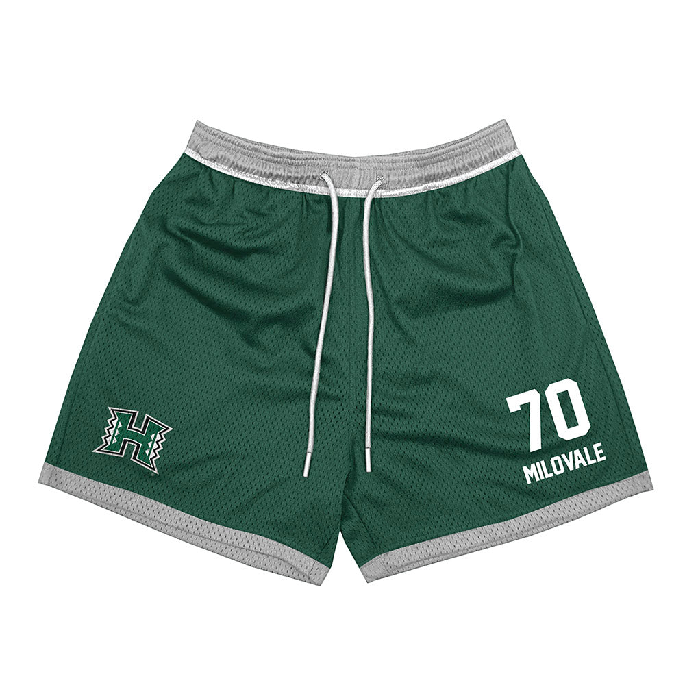 Hawaii Hawaii - NCAA Footballl : James Milovale - Green Shorts