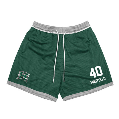 Hawaii - NCAA Baseball : Kyler Miritello - Green Shorts