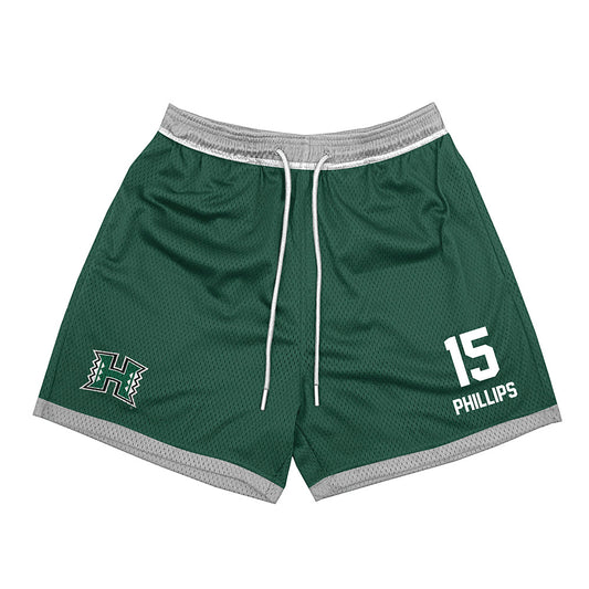 Hawaii - NCAA Women's Basketball : Daejah Phillips - Green Shorts