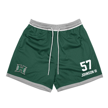Hawaii - NCAA Football : Jackie Johnson III - Green Shorts