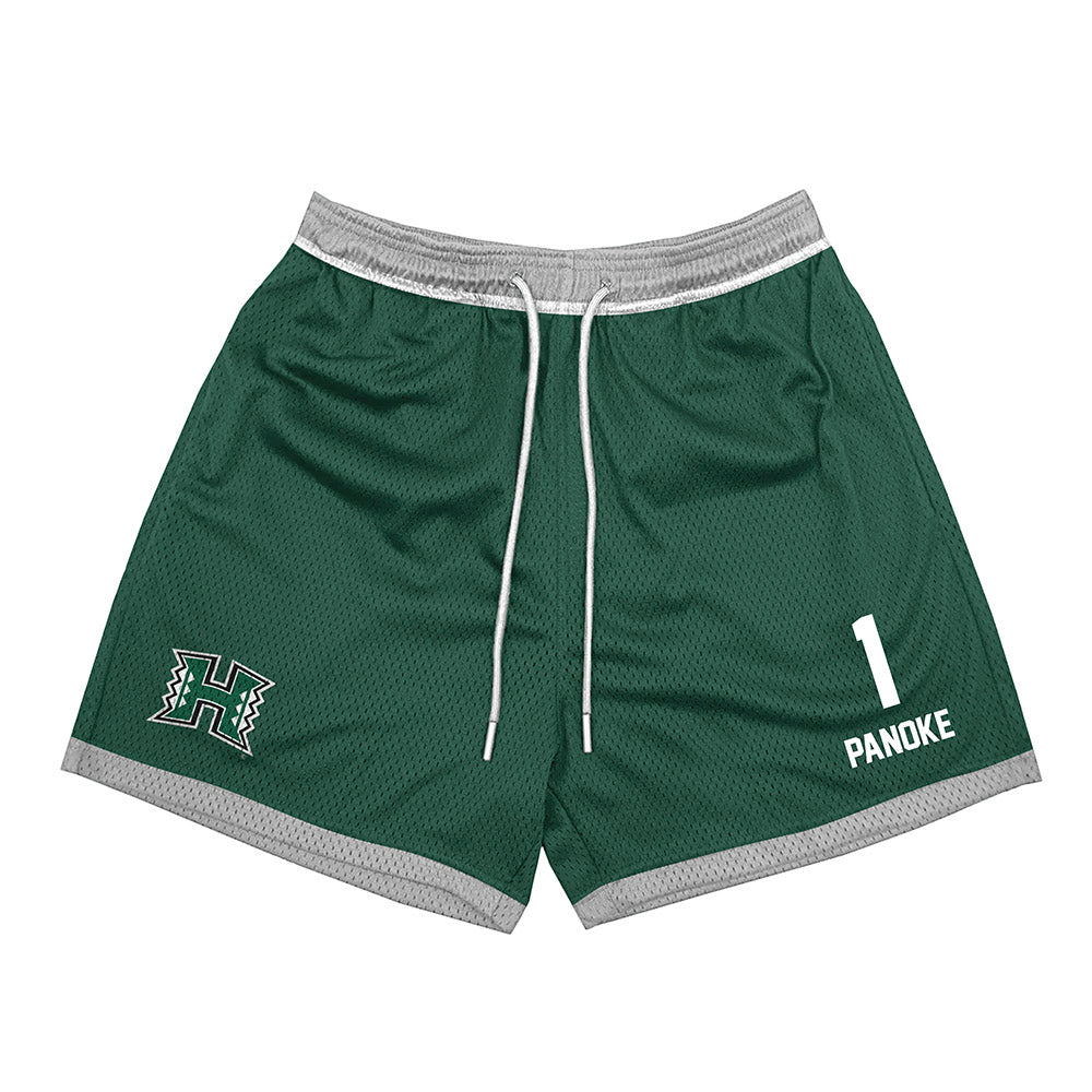 Hawaii - NCAA Football : Jonah Panoke - Green Shorts