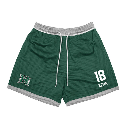 Hawaii - NCAA Football : Noah Kema - Green Shorts
