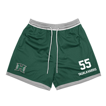 Hawaii - NCAA Football : Jay Tauala-Harris - Green Shorts