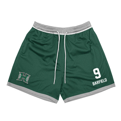 Hawaii - NCAA Football : Cam Barfield - Green Shorts