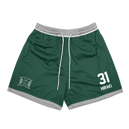 Hawaii - NCAA Baseball : Blake Hiraki - Green Shorts