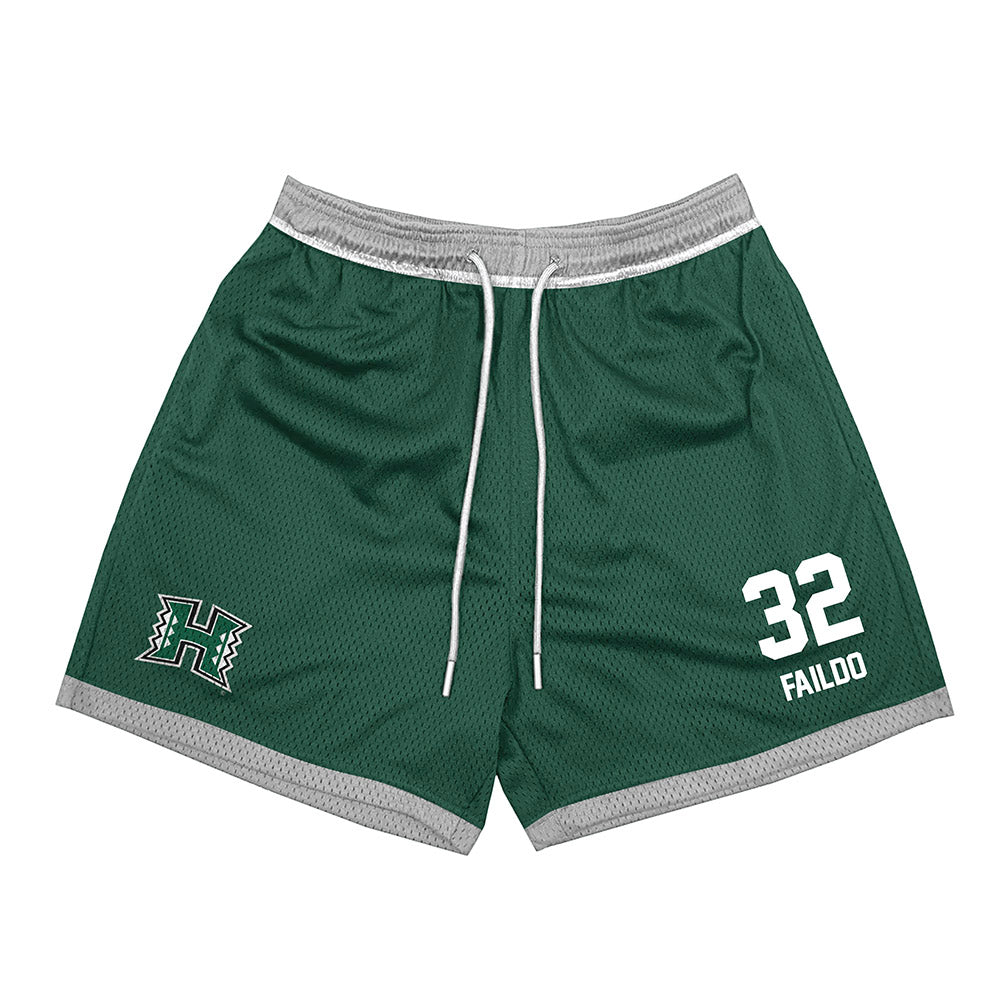 Hawaii - NCAA Baseball : Hunter Faildo - Green Shorts