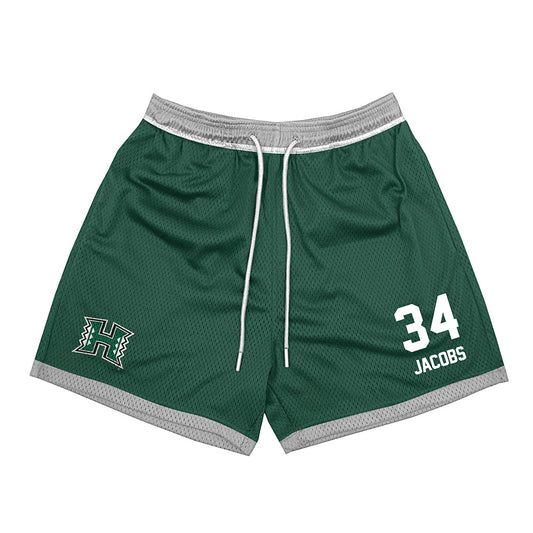 Hawaii - NCAA Men's Basketball : Akira Jacobs - Green Shorts