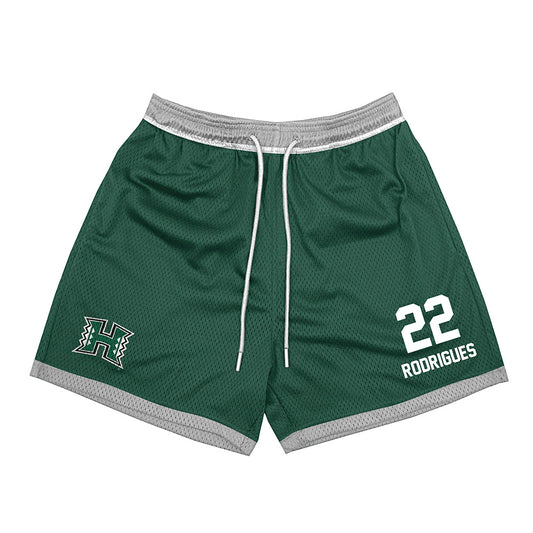 Hawaii - NCAA Football : Ezekiel Rodrigues - Green Shorts