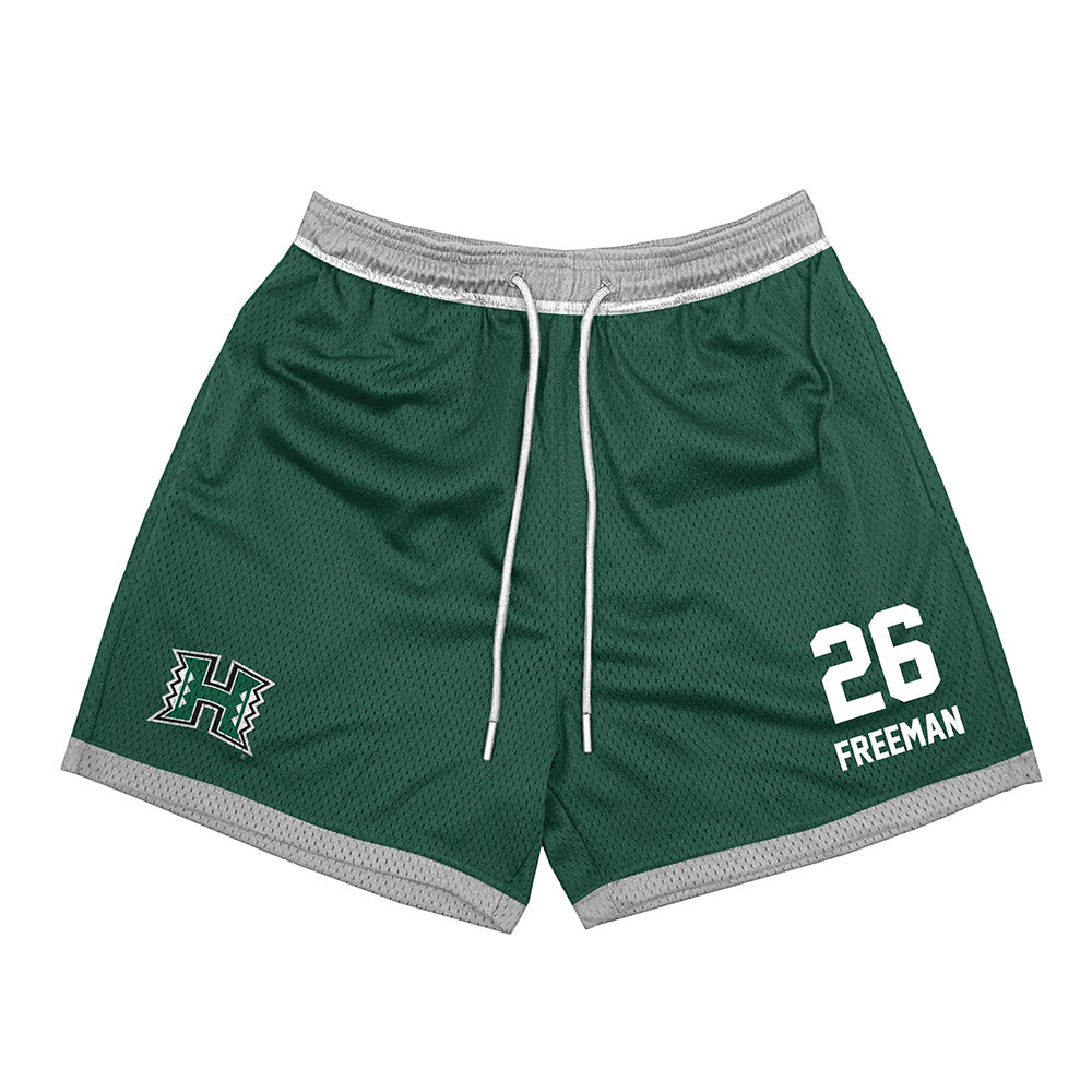 Hawaii - NCAA Football : Deliyon Freeman - Green Shorts