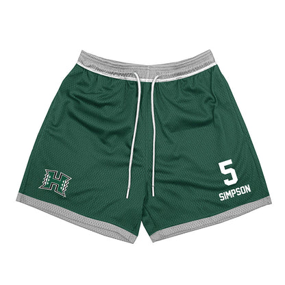 Hawaii - NCAA Women's Soccer : Riley Simpson - Green Shorts