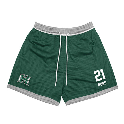 Hawaii - NCAA Football : Fabian Ross - Green Shorts