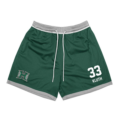 Hawaii - NCAA Football : Kai Kluth - Green Shorts