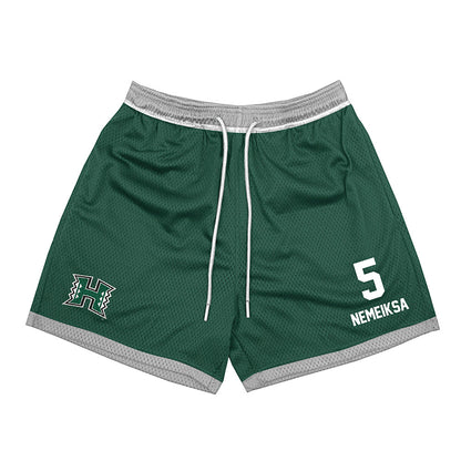 Hawaii - NCAA Men's Basketball : Gytis Nemeiksa - Green Shorts