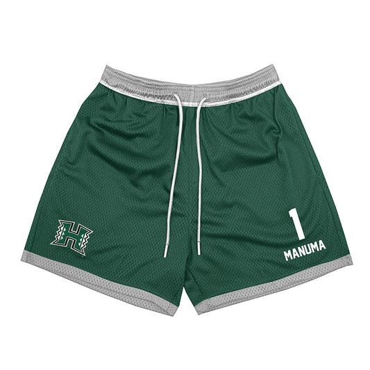 Hawaii - NCAA Football : Peter Manuma - Green Shorts