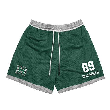 Hawaii - NCAA Football : Nick Delgadillo - Green Shorts