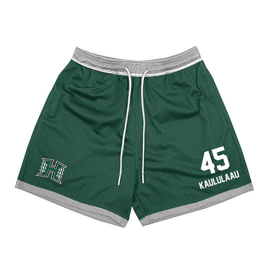 Hawaii - NCAA Football : Blade Kaululaau - Green Shorts