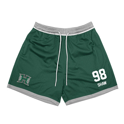 Hawaii - NCAA Football : Foi Shaw - Green Shorts