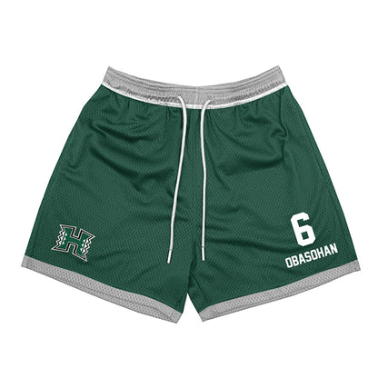 Hawaii - NCAA Men's Basketball : Samuel Osahon Obasohan - Green Shorts