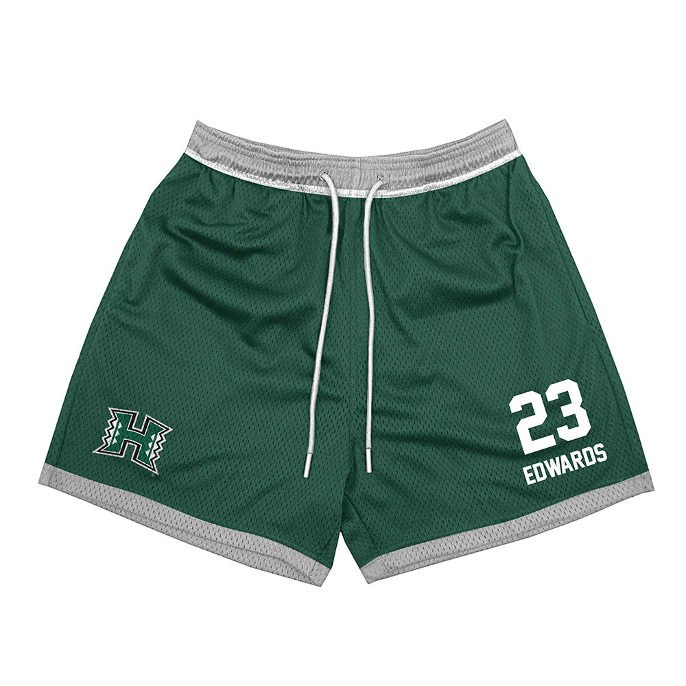 Hawaii - NCAA Football : Virdel Edwards - Green Shorts