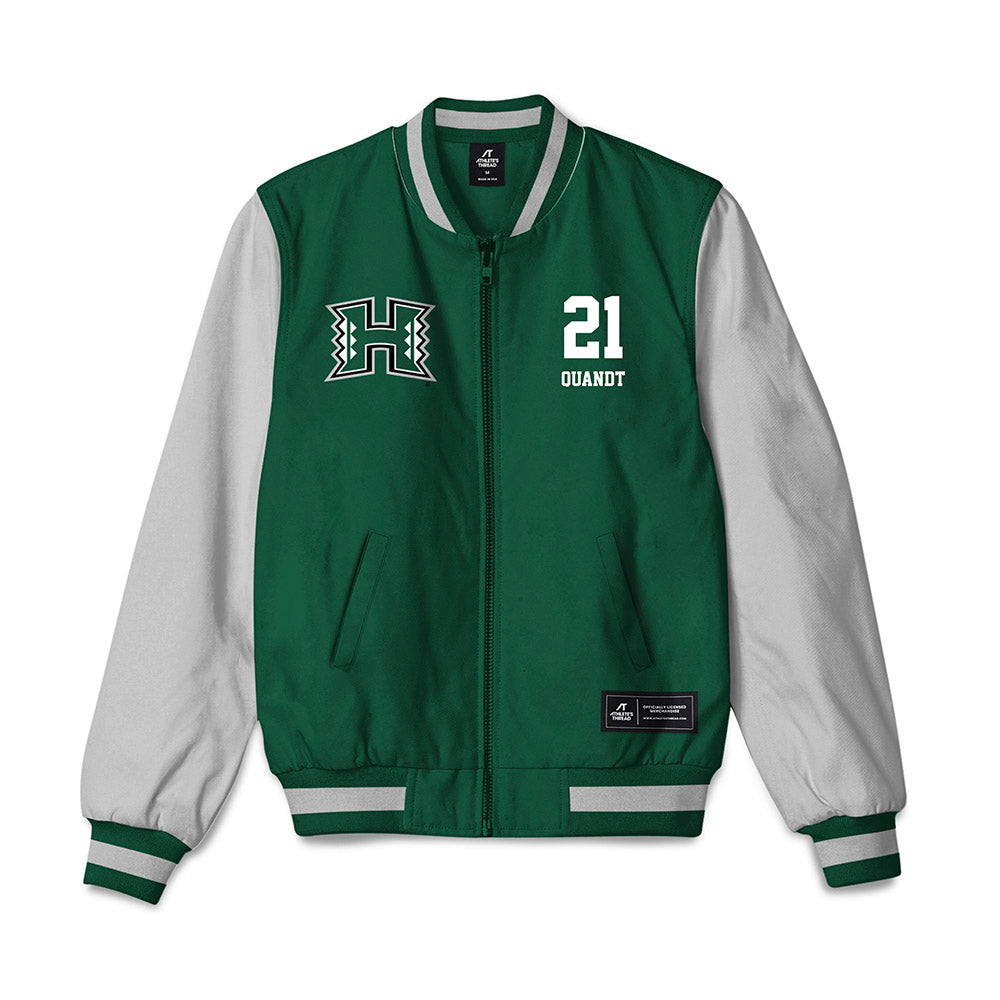 Hawaii - NCAA Baseball : Jared Quandt - Bomber Jacket