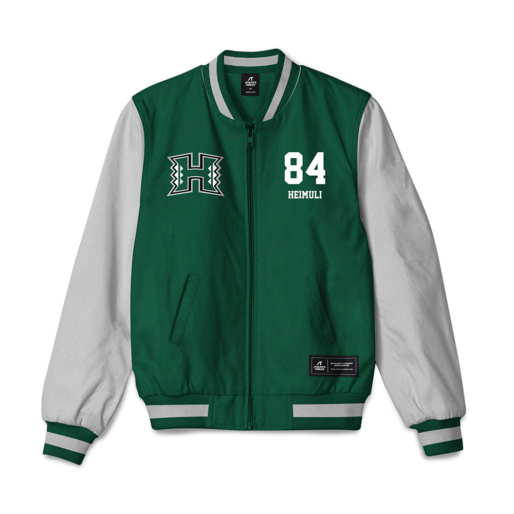 Hawaii - NCAA Football : Jarvis Heimuli - Bomber Jacket-0