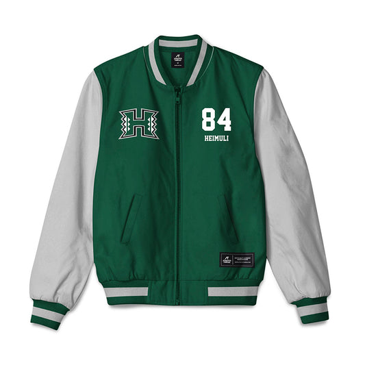 Hawaii - NCAA Football : Jarvis Heimuli - Bomber Jacket-0