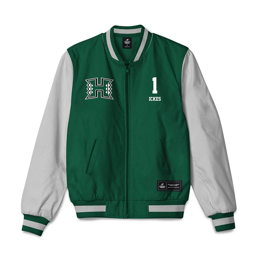 Hawaii - NCAA Baseball : Elijah Ickes - Bomber Jacket-0