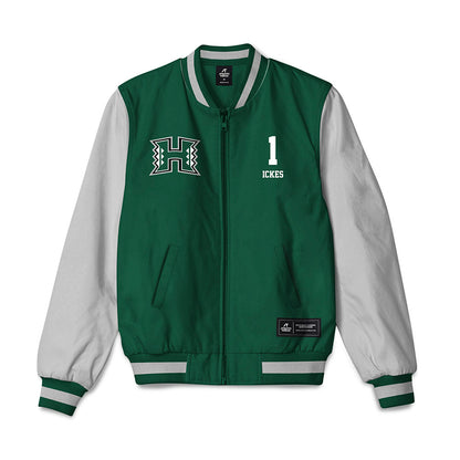Hawaii - NCAA Baseball : Elijah Ickes - Bomber Jacket-0