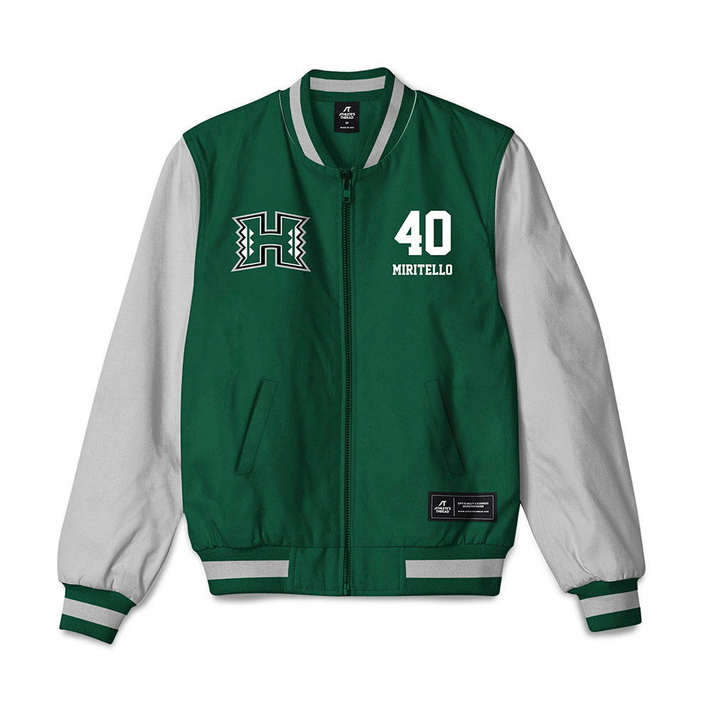 Hawaii - NCAA Baseball : Kyler Miritello - Bomber Jacket