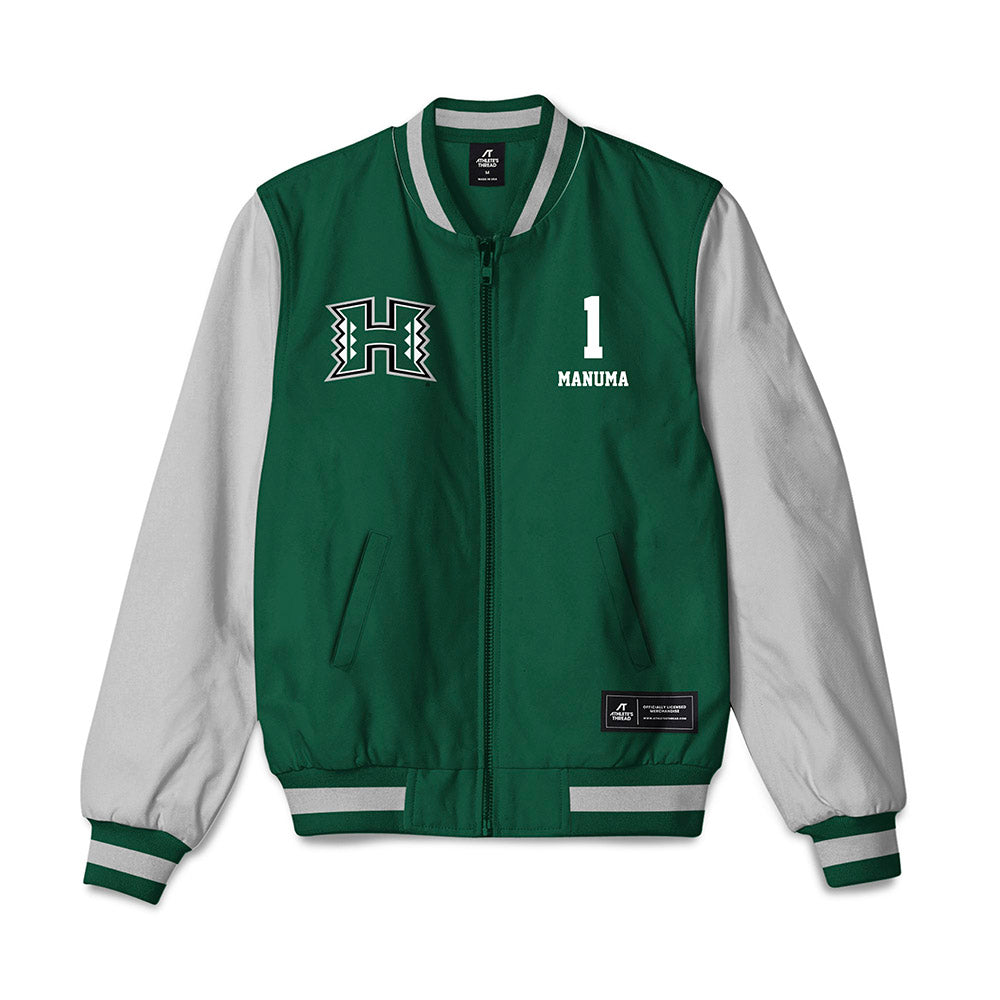 Hawaii - NCAA Football : Peter Manuma - Bomber Jacket-0