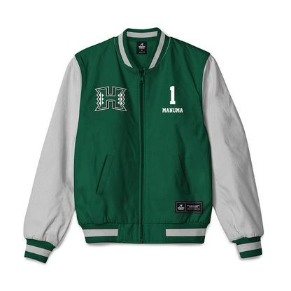Hawaii - NCAA Football : Peter Manuma - Bomber Jacket-0