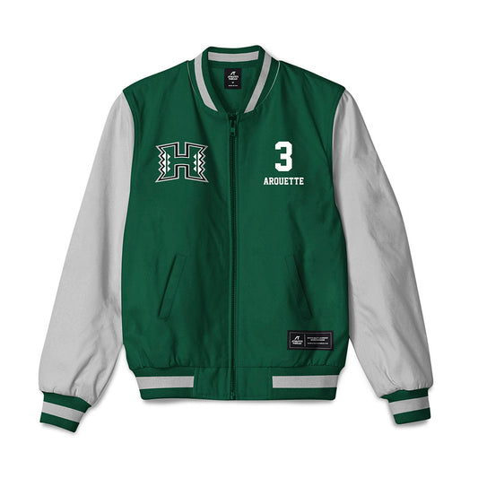 Hawaii - NCAA Women's Volleyball : Adrianna Arquette - Bomber Jacket-0
