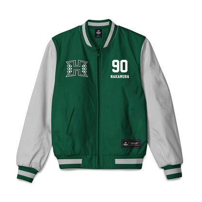 Hawaii - NCAA Baseball : Edgar Nakamura - Bomber Jacket-0